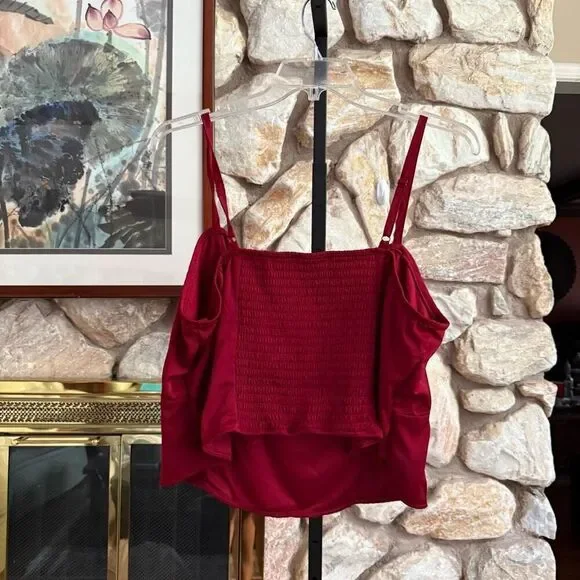 NWT Torrid women’s plus Satin Tie Front Sleeveless Crop Top size 2 - Picture 7 of 11